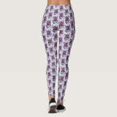 Paarse fee paddenstoel vlinders leggings (Achterkant)