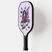 Paarse fee paddenstoel vlinders pickleball paddle (Links)