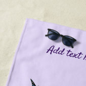 Paarse fee paddenstoel vlinders strandlaken (In situ)