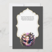 Paarse fee Pixie Princess betoverd sprookje Kaart (Achterkant)