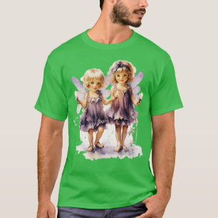 Paarse feeën met lantaarns t-shirt
