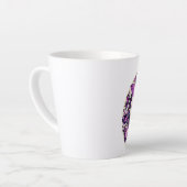 Paarse feeënafbeelding latte mok (Linkerhoek)