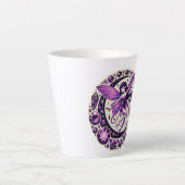 Paarse feeënafbeelding latte mok (Voorkant)