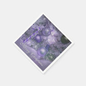 Paarse feestdag in de  kerstboom servet (Hoek)