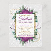 Paarse feestdag in Poinsettia Briefkaart (Voorkant)