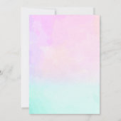 Paarse feestdag roze kaart (Achterkant)