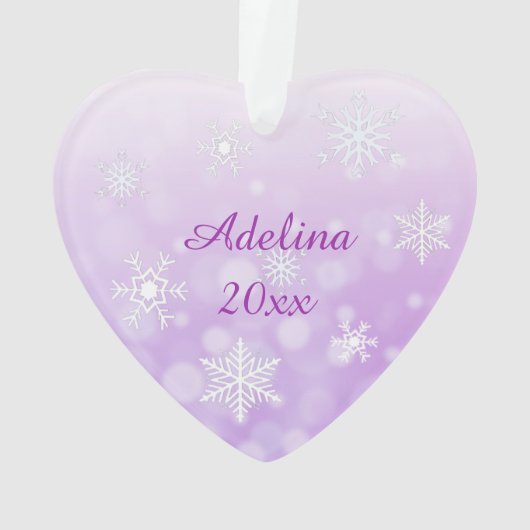 Paarse feestdag Unicorn en Sprinkles Kerstmis Ornament (achterkant)