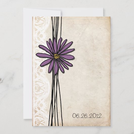  Paarse feestdagen Kaart (Achterkant)