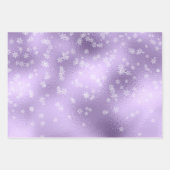 Paarse feestdagen kerstmis inpakpapier vel (Voorkant 3)