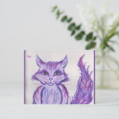 paarse feestdagenkaart (Staand voorkant)