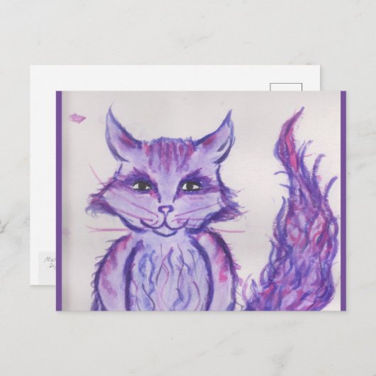 paarse feestdagenkaart (Voorkant / Achterkant)