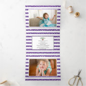 Paarse feestelijke foto's voor blijdschap en besse drieluik wenskaart (Binnen)