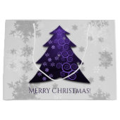 Paarse feestelijke kerstboom - cadeautas (Voorkant)