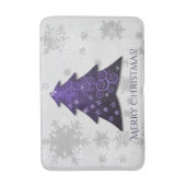Paarse feestelijke kerstboombont badmat (Voorkant Verticaal)