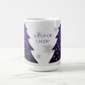 Paarse feestelijke kerstboomkoffie Mok (Center)
