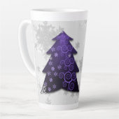 Paarse feestelijke kerstboomlatte Mok (Linkerhoek)