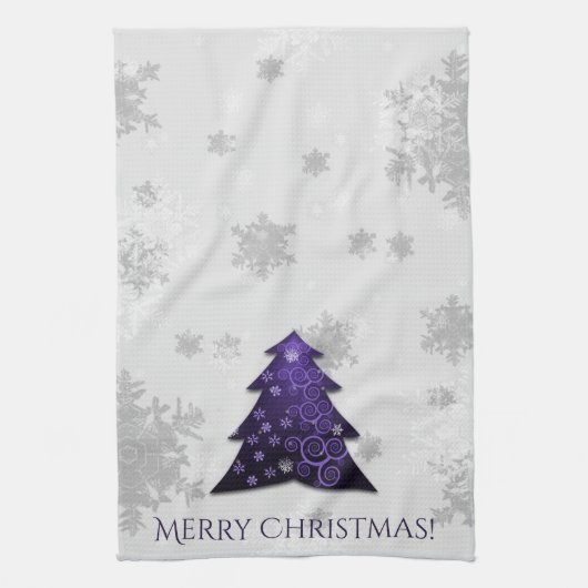 Paarse feestelijke keukenhanddoeken (Verticaal)