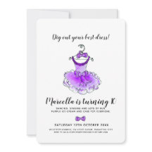 Paarse feestjurk meisjes 10e verjaardagsfeest