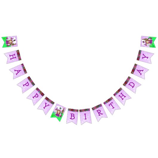  Paarse feestmeisjes Banner (Alle)