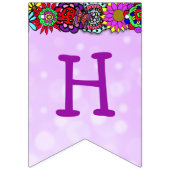  Paarse feestmeisjes Banner (Tweede vlag)