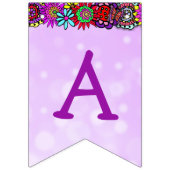  Paarse feestmeisjes Banner (Derde vlag)