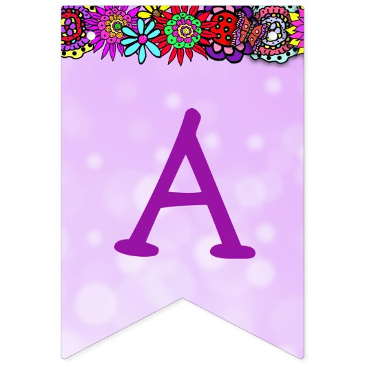  Paarse feestmeisjes Banner (Derde vlag)