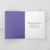 Paarse feestzeesnowflakes en diamanten feestdagen kaart (Binnen)