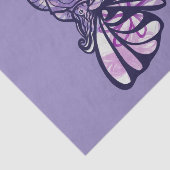 Paarse feiharde Roos Fairies Gardening Heart Tissuepapier (Detail)