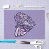 Paarse feiharde Roos Fairies Gardening Heart Tissuepapier (Craft)