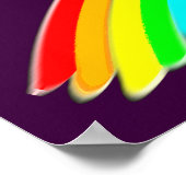 PAARSE FELLE GYMNAST GEPERSONALISEERD POSTER (Hoek)