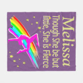 PAARSE FELLE GYMNAST GEPERSONALISEERDE DEKEN (Voorkant (Horizontaal))