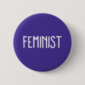 Paarse feministische Button rondom de  (Voorkant)