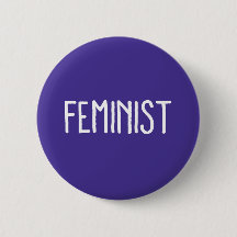 Paarse feministische Button rondom de 