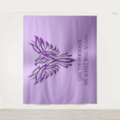 Paarse fenix, opwindende inspiratie op lila wandkleed (Voorkant)