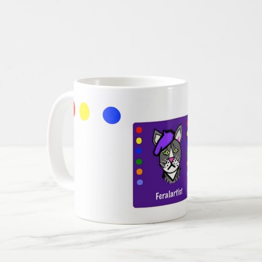 Paarse Feralartiest Colour Wheel Mok (Voorkant links)
