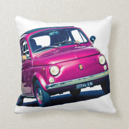 Paarse Fiat 500 in Italië, klassieke auto kussen