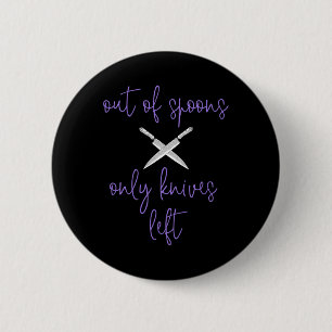 Paarse fibro lupus spoonie bewustzijn uit lepels ronde button 5,7 cm