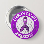 Paarse fibromyalgie Bewustheid Koolstofwisseling B Ronde Button 7,6 Cm (Voorkant /achterkant)