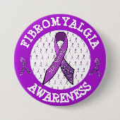 Paarse fibromyalgie Bewustheid Koolstofwisseling B Ronde Button 7,6 Cm (Voorkant)