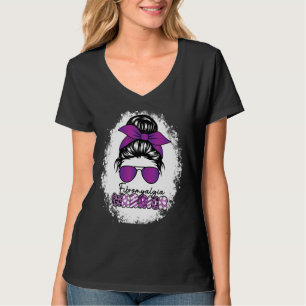 Paarse Fibromyalgie Bewustzijn Fibro Krijger Cysti T-shirt