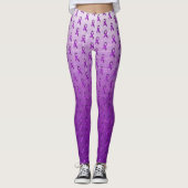Paarse fibromyalgie Bewustzijn Leggings (Voorkant)