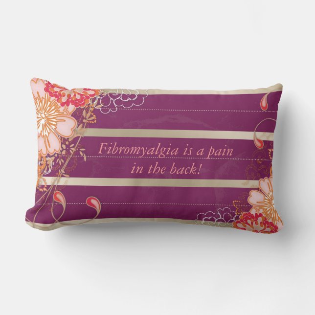 Paarse fibromyalgie Lumbar Sierkussen Kussen (Voorkant)