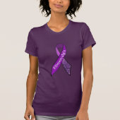 Paarse fibromyalgie Shirt bij vrouwen (Voorkant)