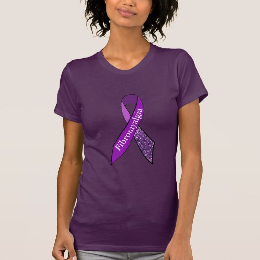 Paarse fibromyalgie Shirt bij vrouwen (Voorkant)