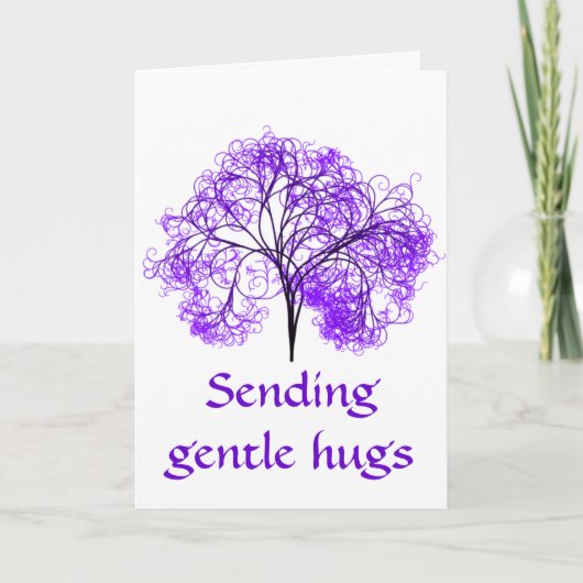 Paarse fibromyalgieboom kaart (Voorkant)