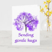 Paarse fibromyalgieboom kaart (Gele Bloem)
