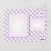 Paarse fiets met Stippen Briefkaart (Achterkant)