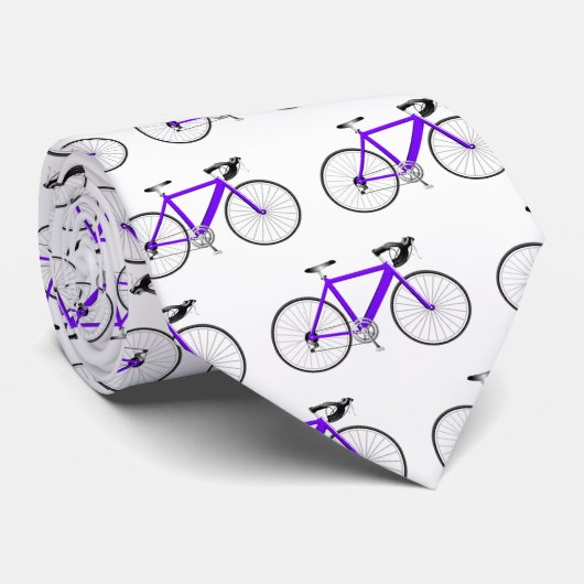 paarse fiets wit stropdas (Opgerold)