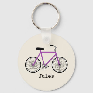 Paarse fietsenSleutelhanger Sleutelhanger