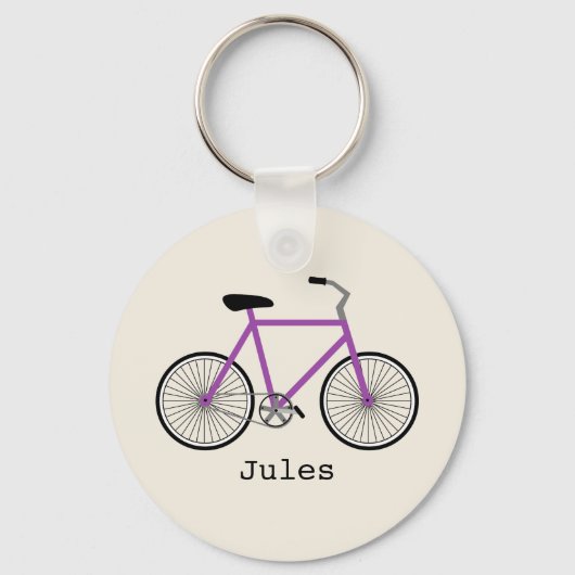 Paarse fietsenSleutelhanger Sleutelhanger (Voorkant)